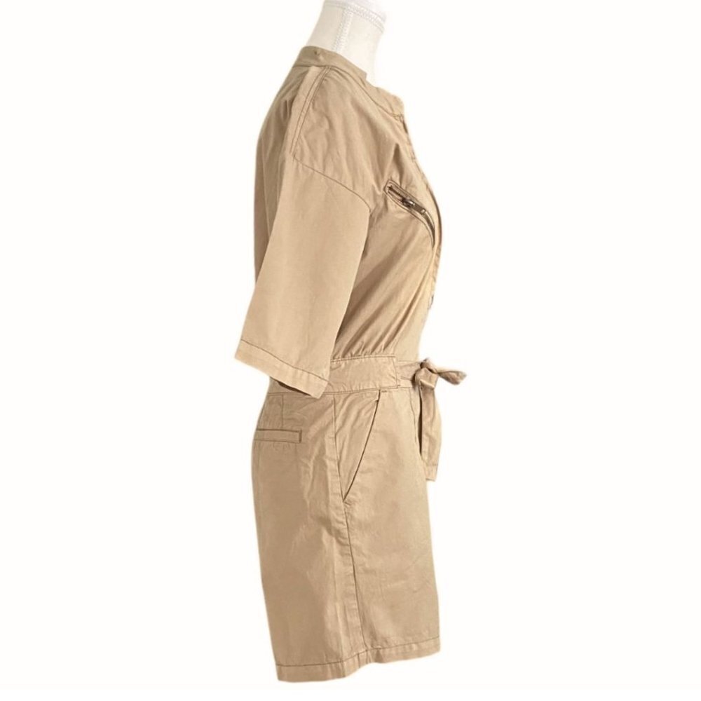 NWT BA&SH KHAKI CRISTINA JUMPSUIT UTILITY ROMPER - 0 - Picture 3 of 9